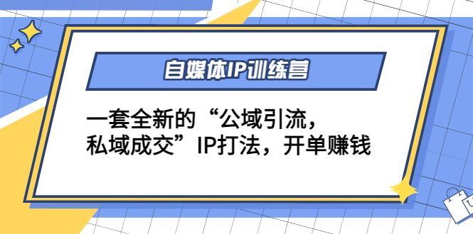 自媒体IP训练营(12 13期)一套全新的“公域引流，私域成交”IP打法 开单赚钱